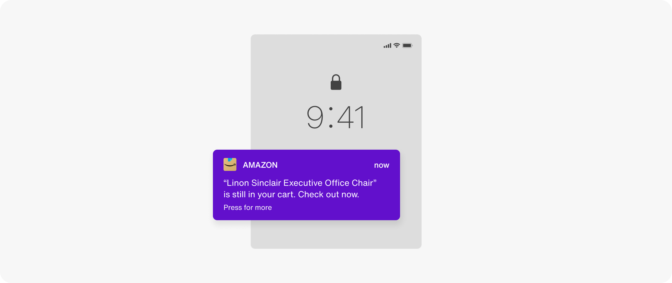 An example of a push notification