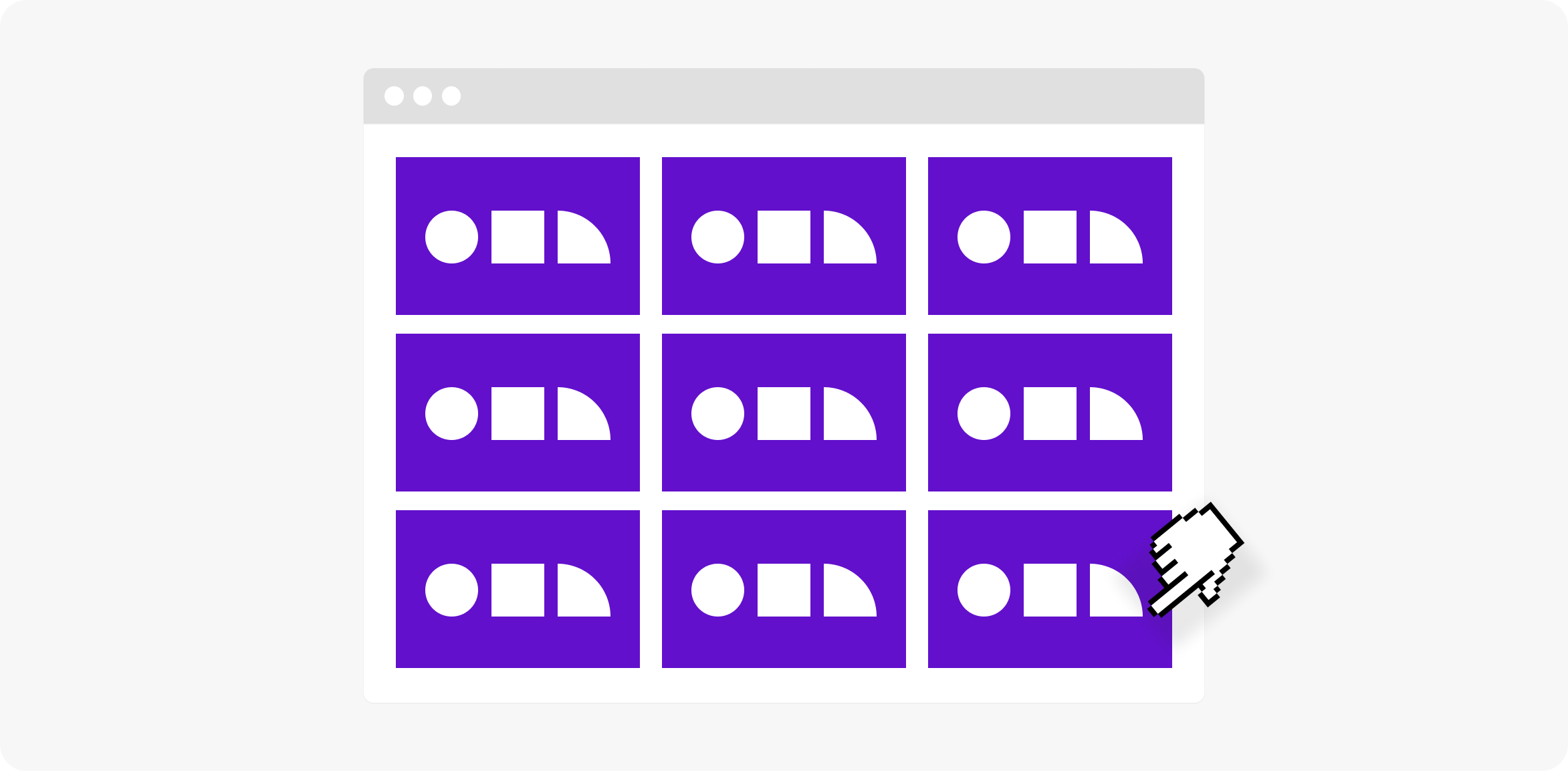 A GIF demonstrating lazy loading