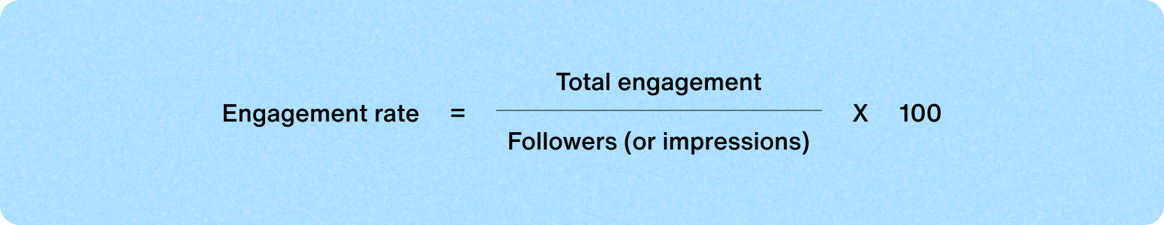 Engagement rate formula