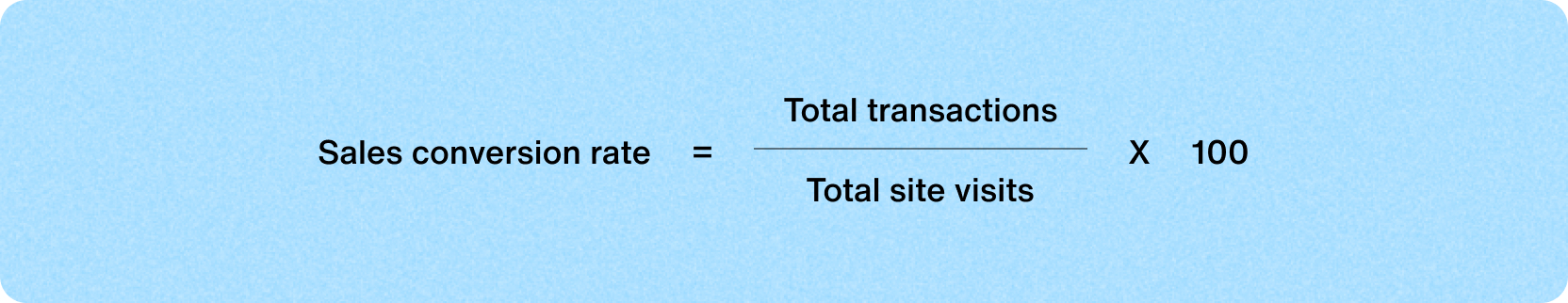 Sales conversion rate formula