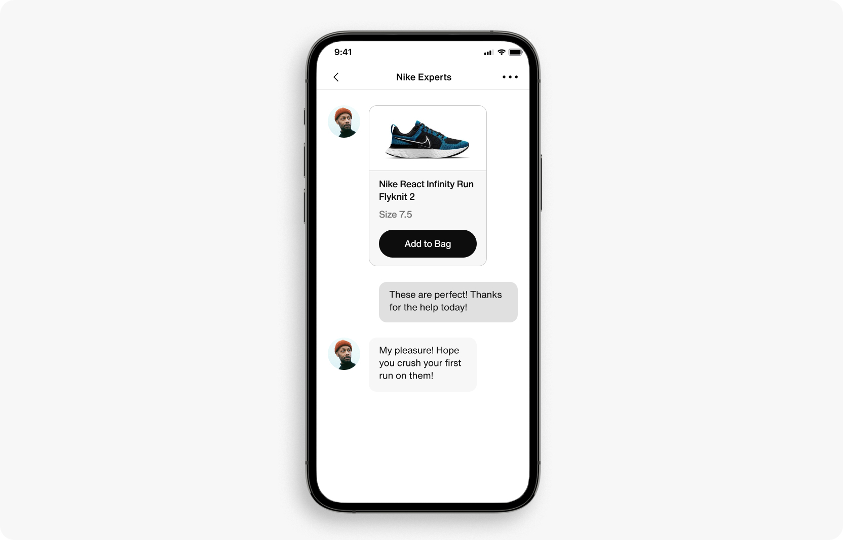 Nike e-commerce mobile app