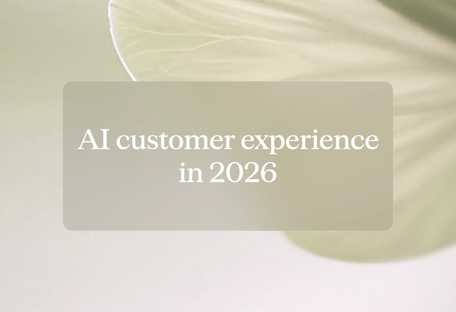AI CX 2026