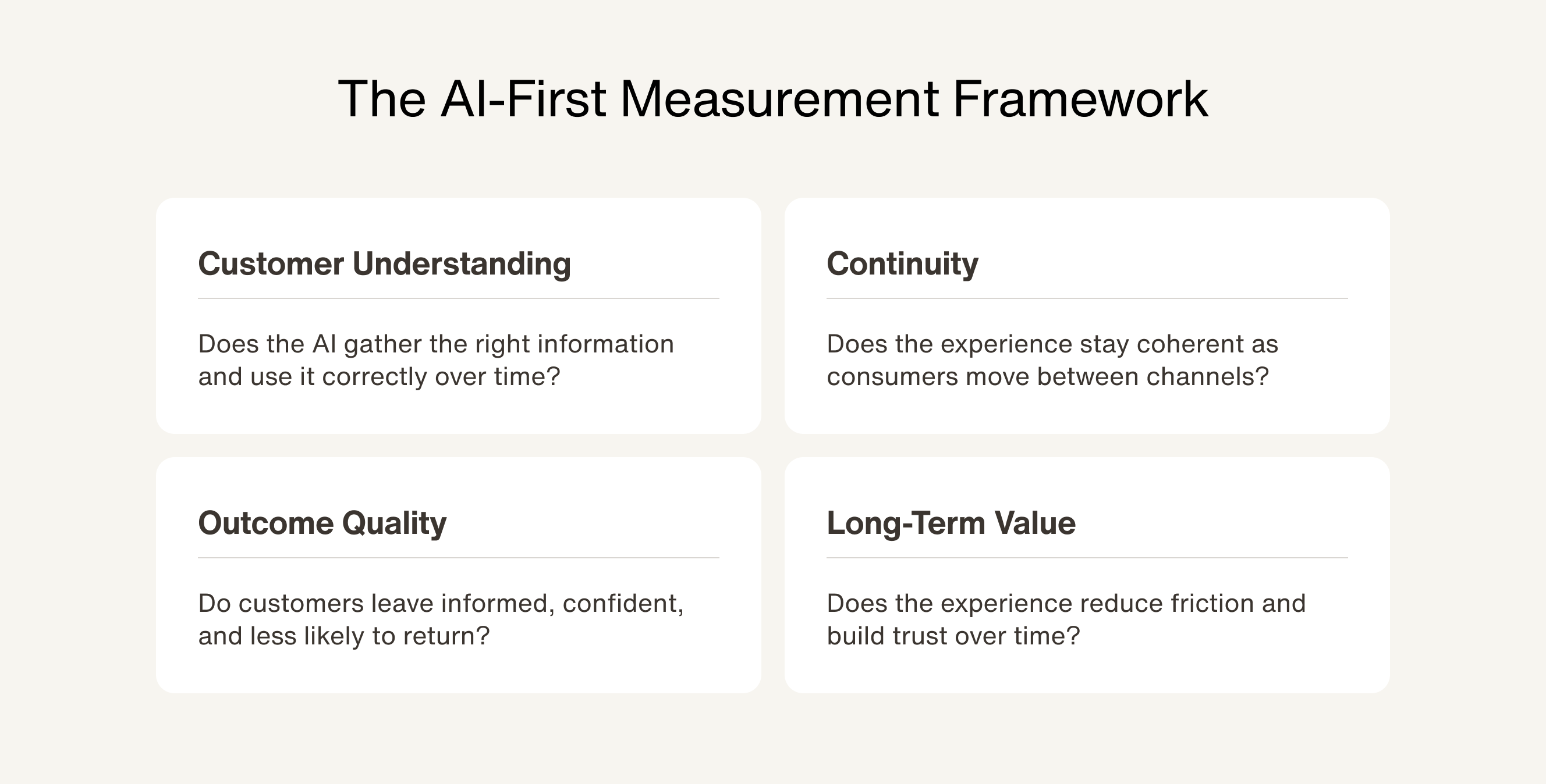 the AI-first measurement framework
