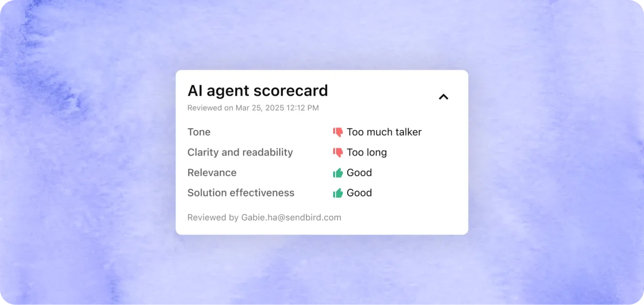 AI agent scorecard