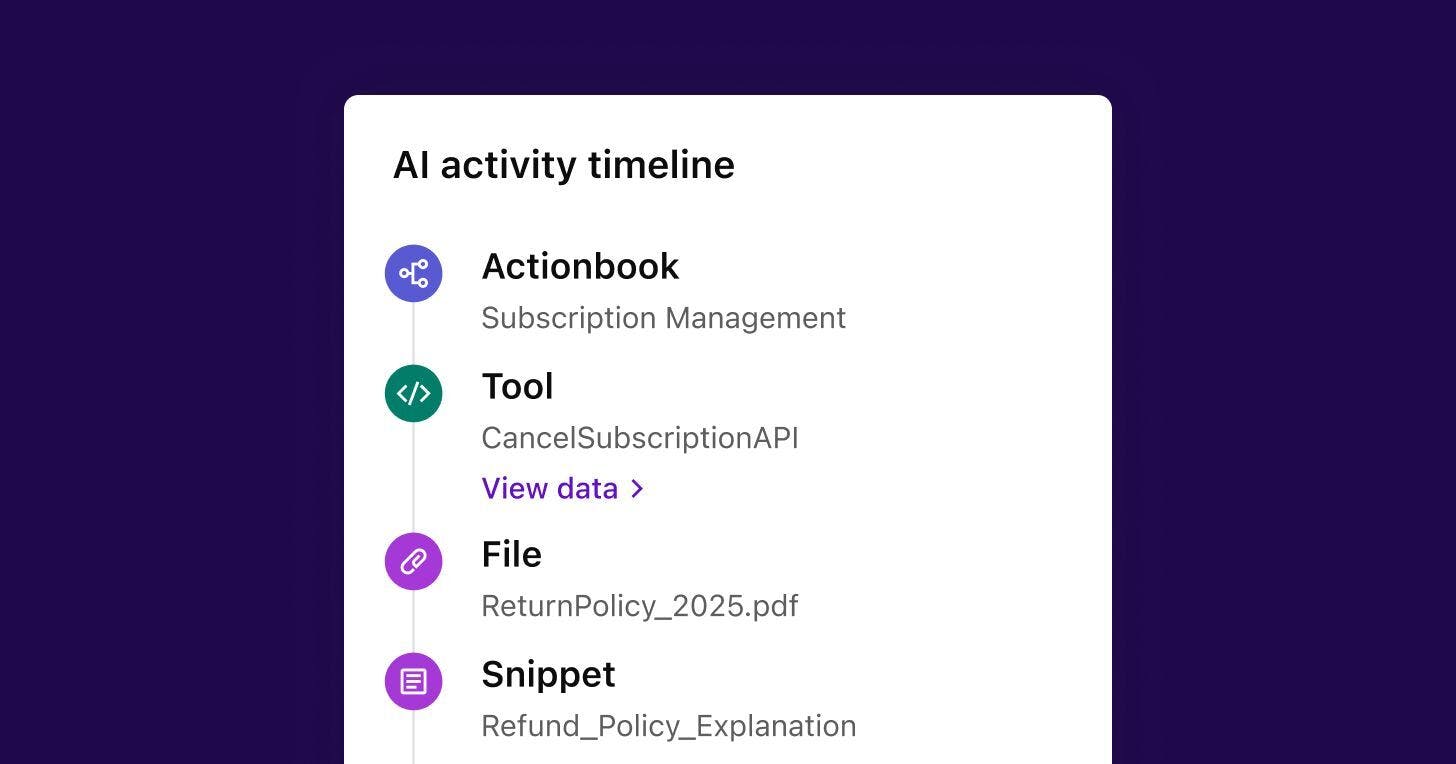 Activity trails AI agent