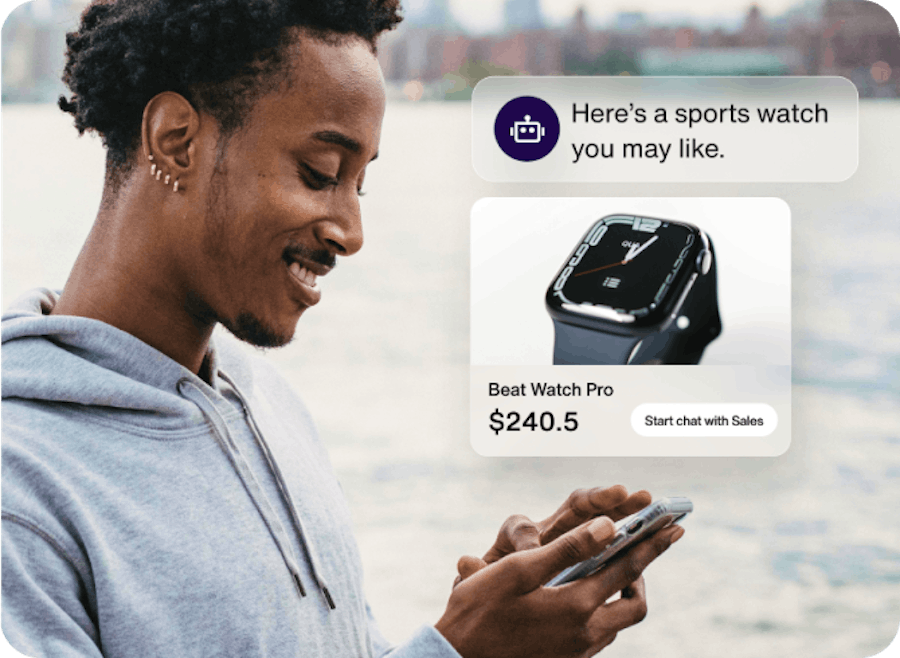 AI chatbot ecommerce personalize mobile