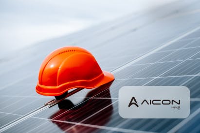 AICON case study thumbnail image with Logo B