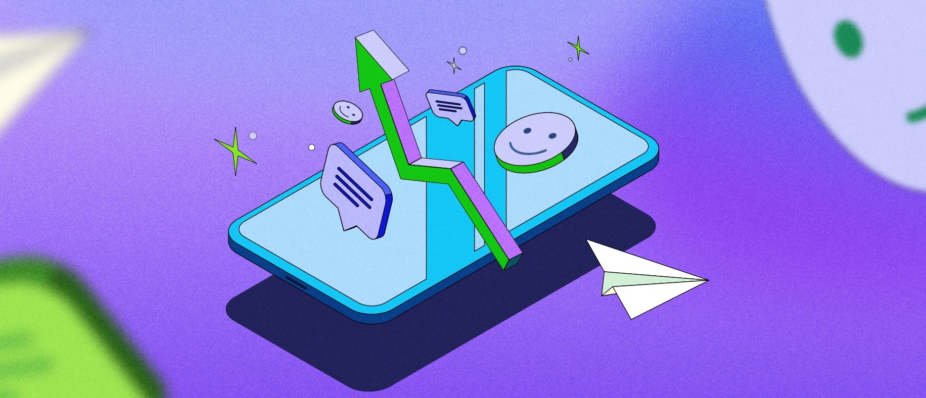 An illustration of a mobile screen