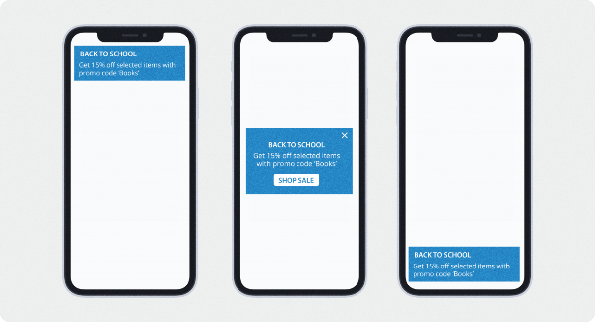 Banner in-app notifications