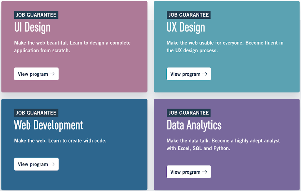 ブログ Careerfoundry インターフェースのデザイン