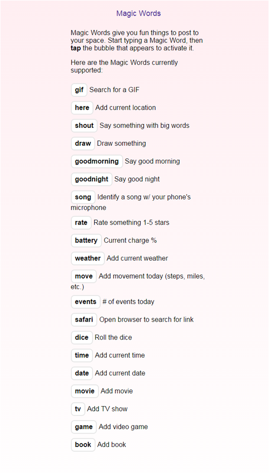Blog Peach magic words