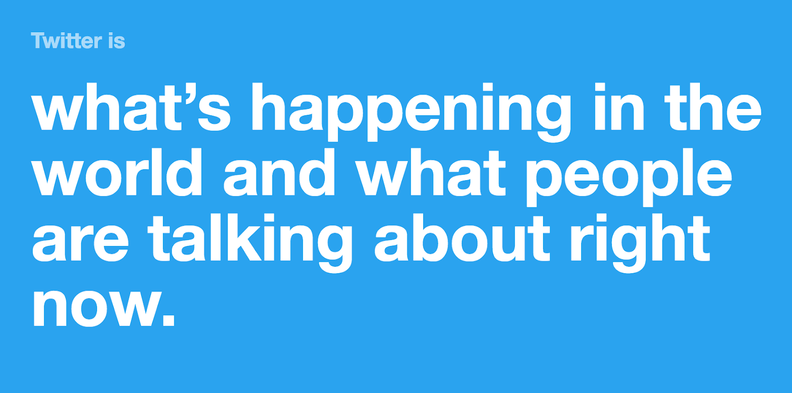 Blog Twitter is what's happening in the world