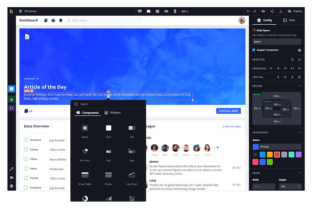 ブログ UI ベーカリー インターフェイス デザイン