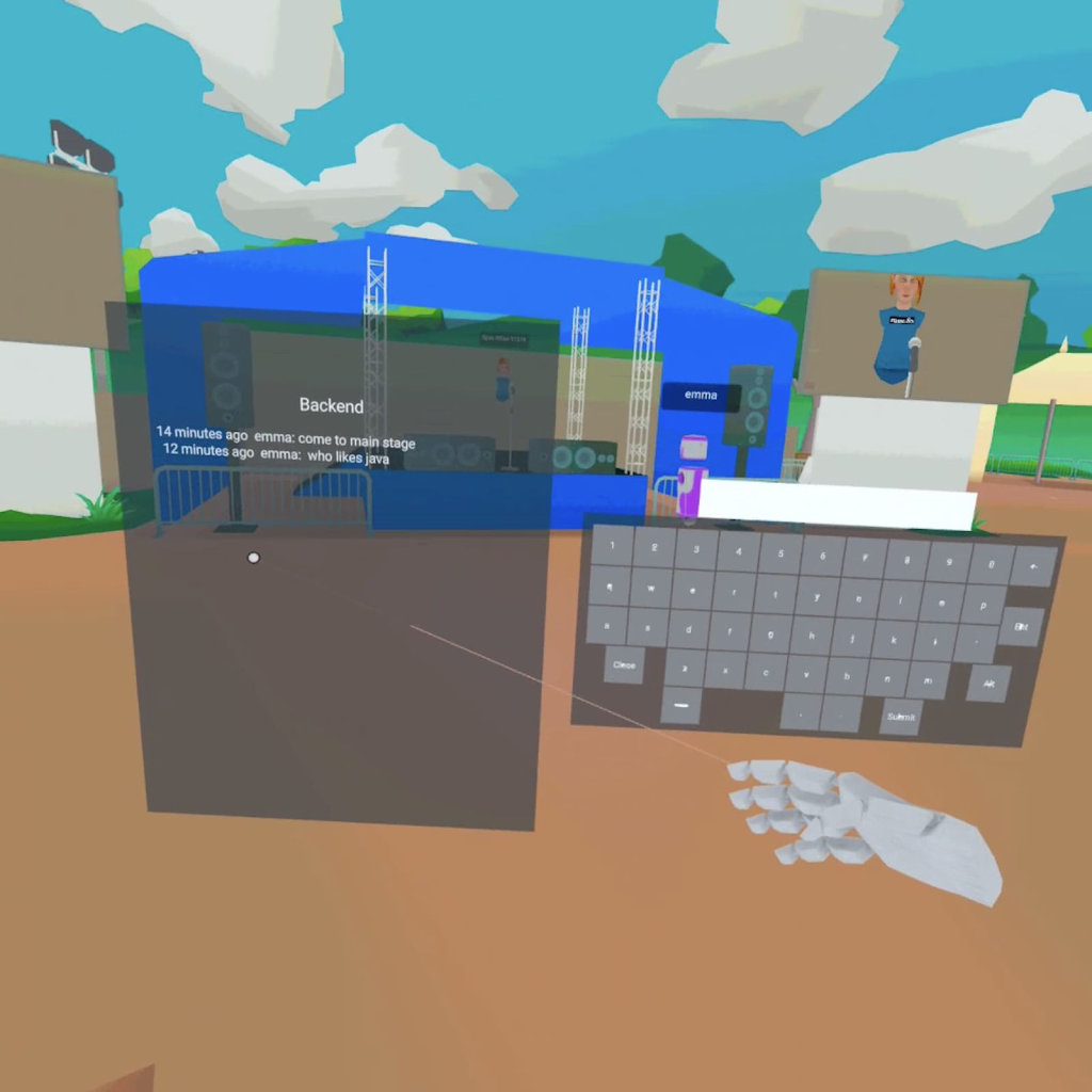 Blog VR backend chat
