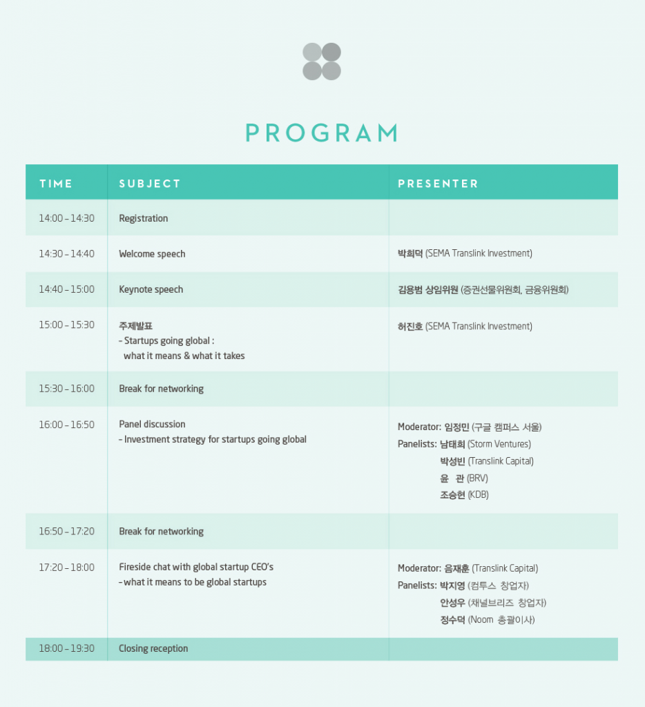 Blog Venture Forum program