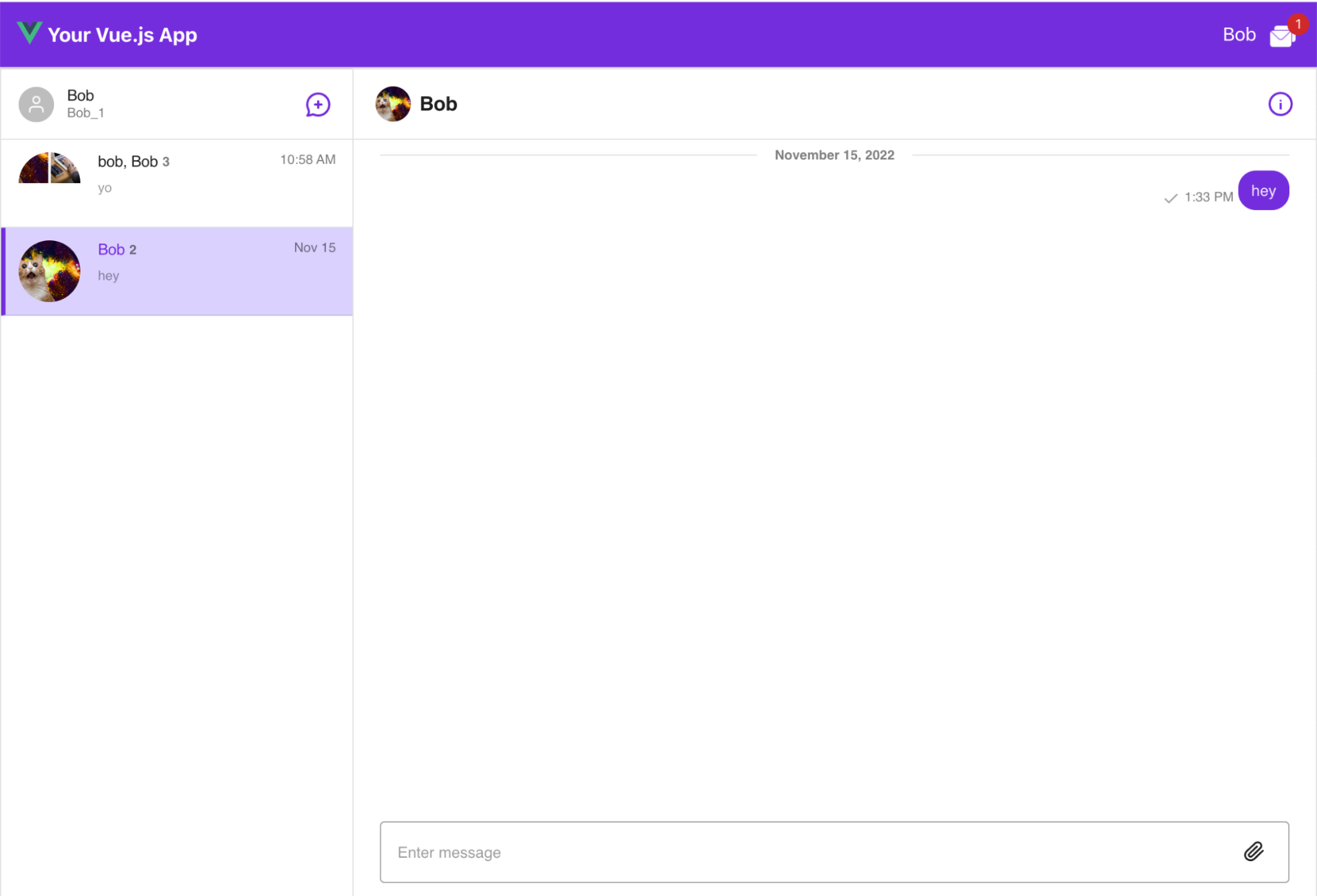 Vue.js chat app