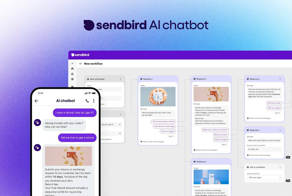 Blog image Introducing Sendbirds no code AI chatbot solution