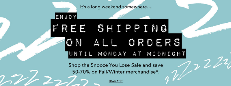 Blog free shipping offer