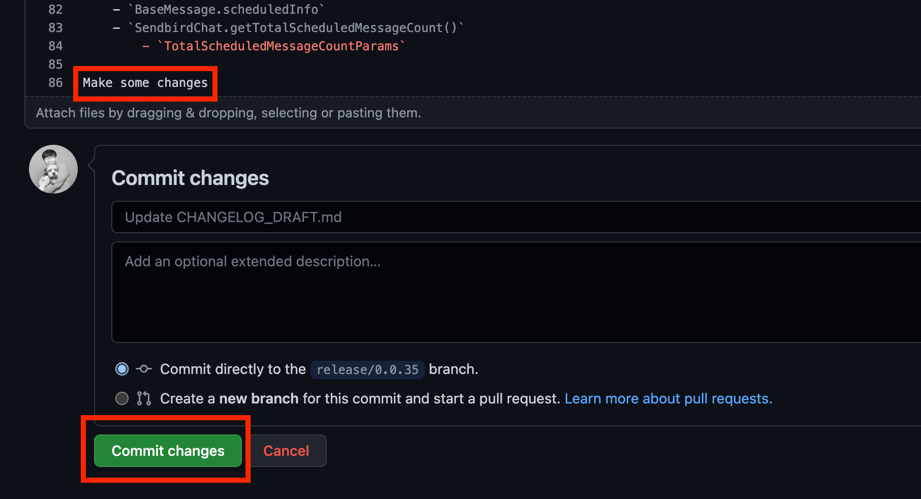 Blog image commit changes