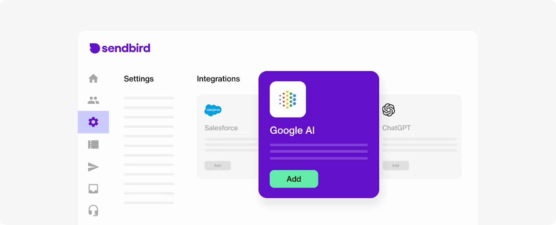 AI chatbot integrations powered by Sendbird