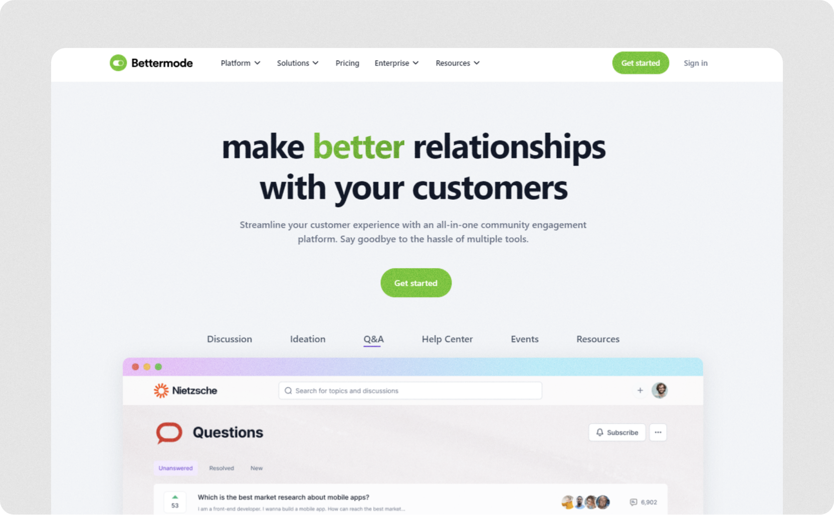 A screenshot of Bettermode
