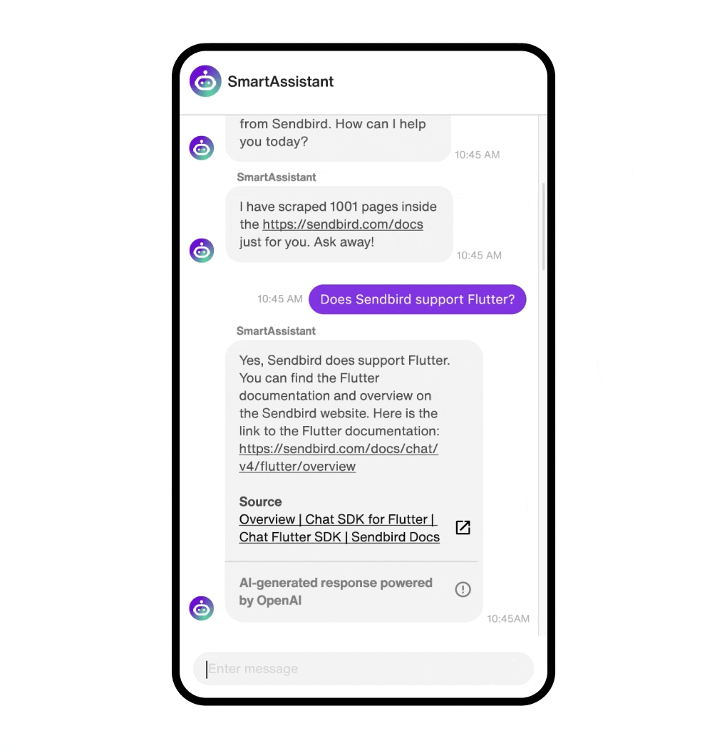 AI customer service in the context of in-app chat