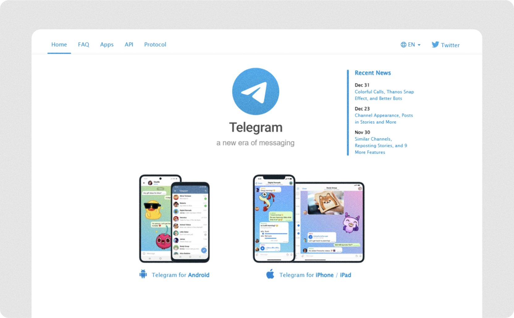 A screenshot of Telegram