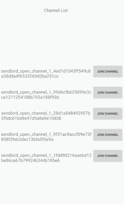 Blog in-app Channel List
