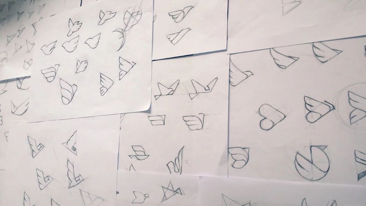 Blog Sendbird logo sketches
