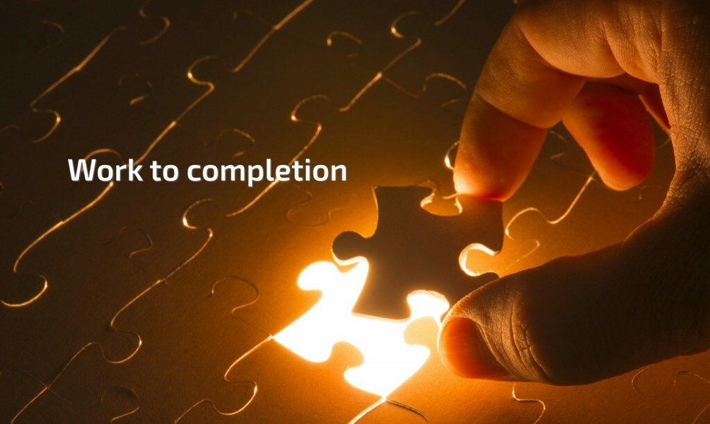 Blog work to completion
