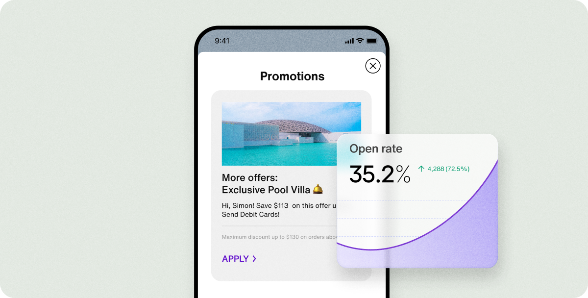 An image depicting an in-app notification