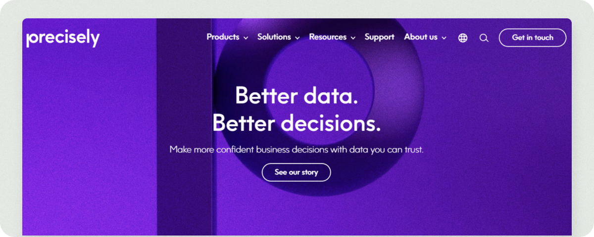 Precisely homepage