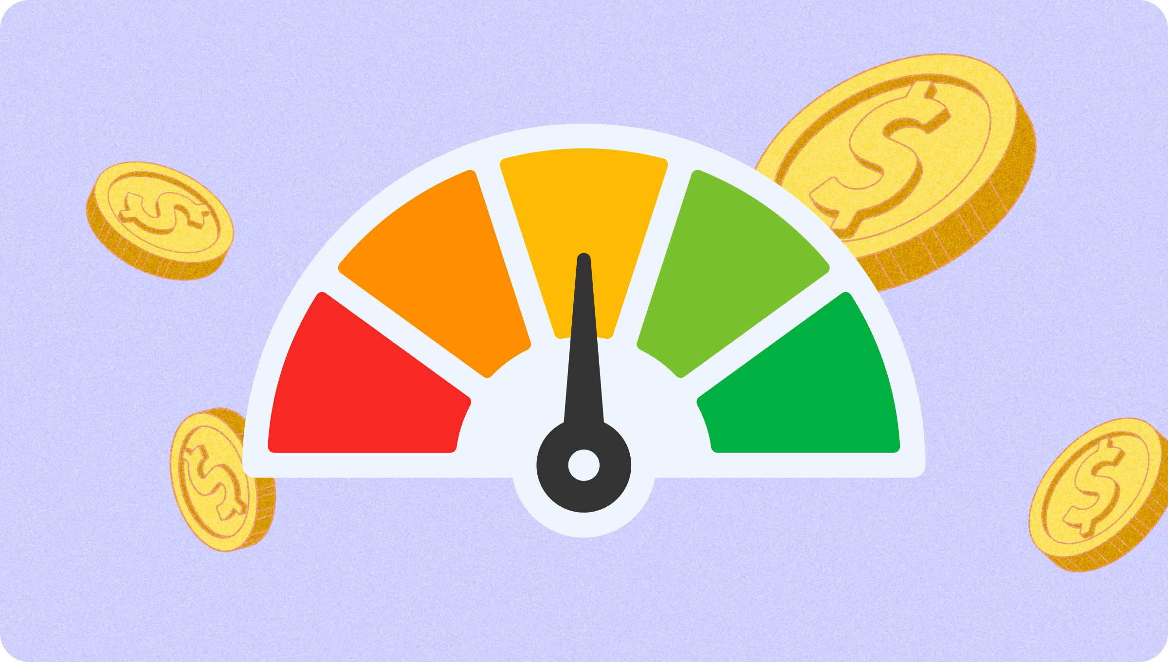 An illustration of a meter with coins in the background