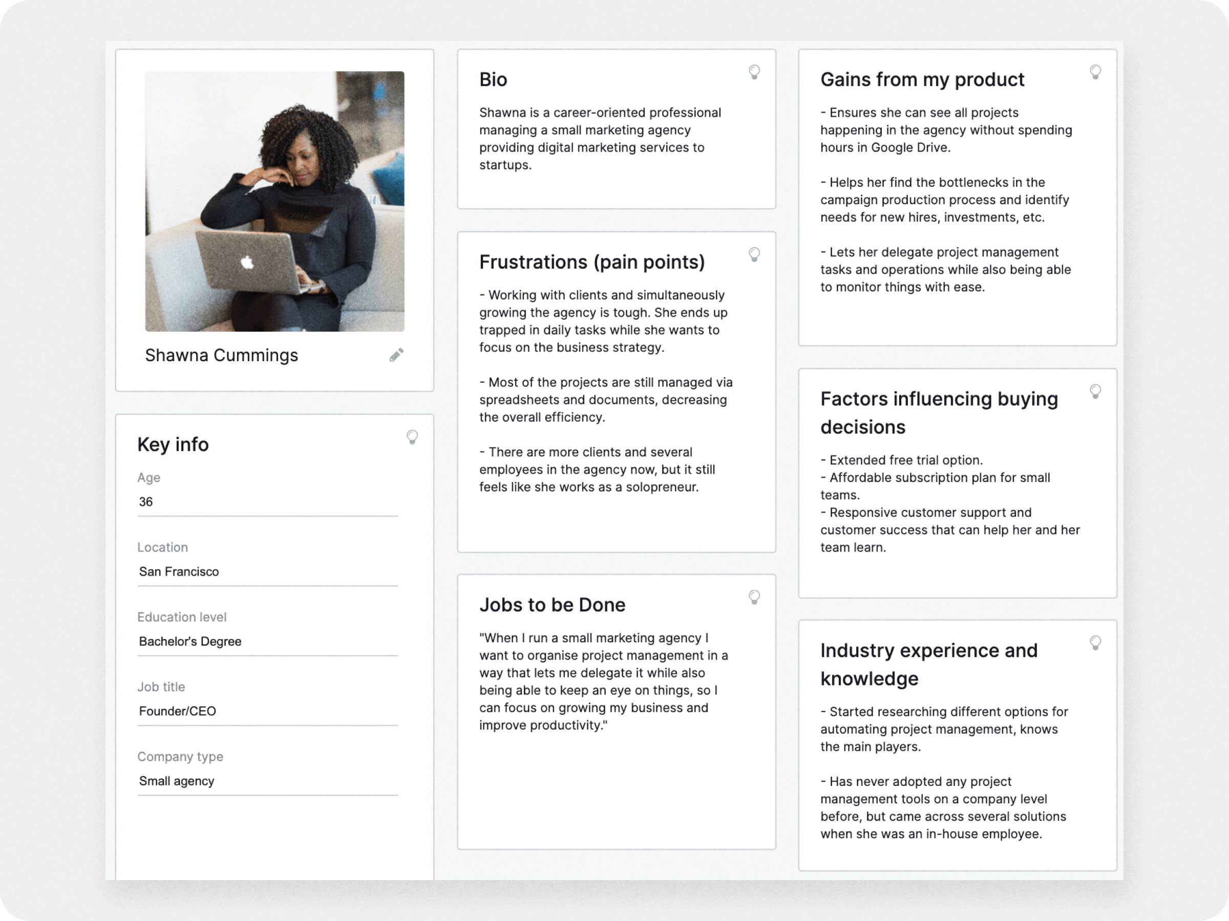 Building user personas