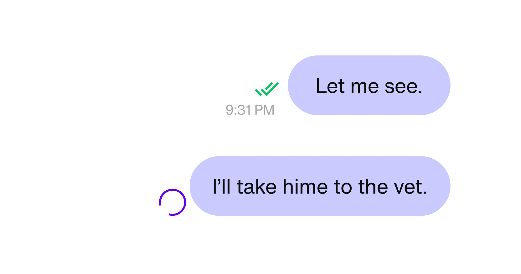 Blog building UIKit text message