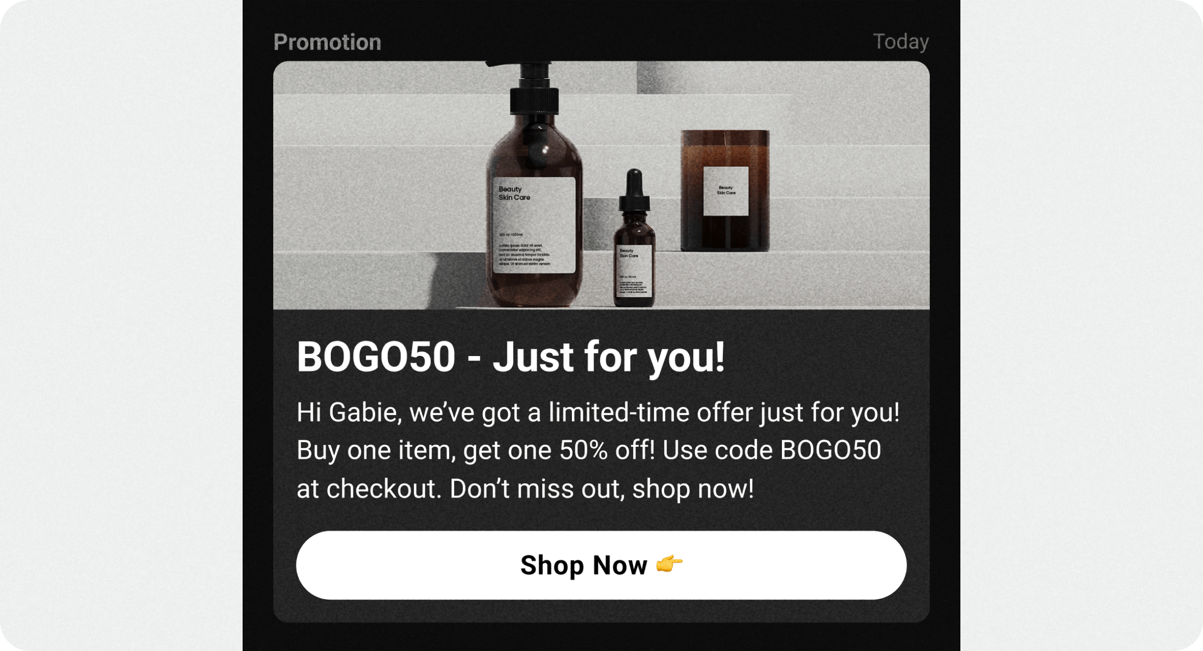 Custom in-app notifications