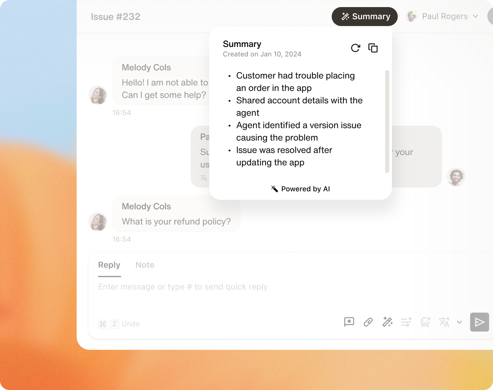 Desk AI copilot for human agents desktop