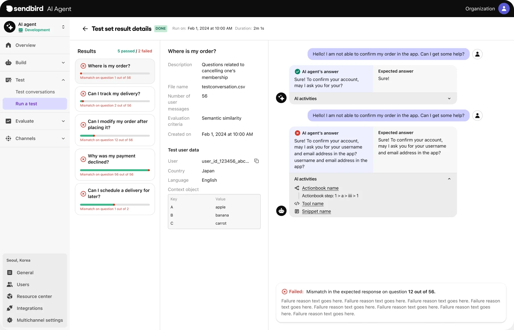 E2e AI test dashboard