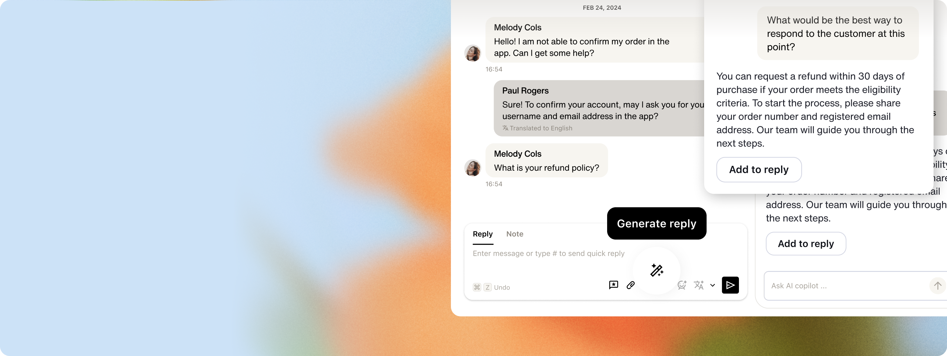 Faster replies less effort