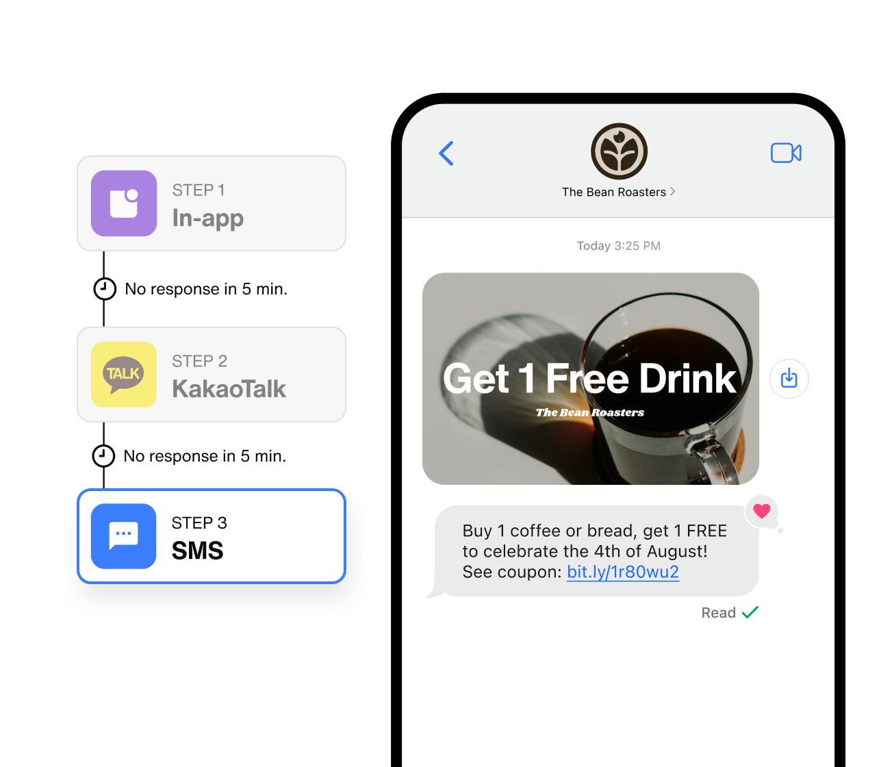 Hero pic mobile SMS Sendbird Business Messaging product page With KKT