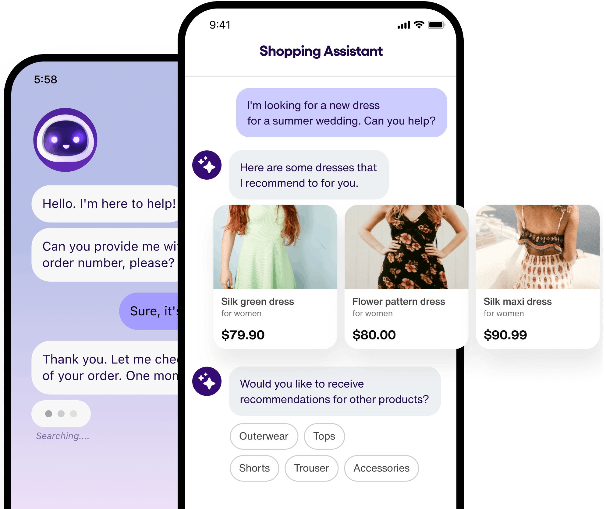 AI chatbot Ecommerce Hero devices mobile