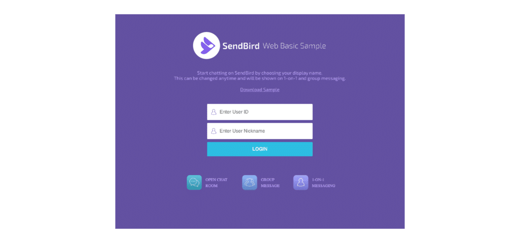 Blog Sendbird Web Basic Example