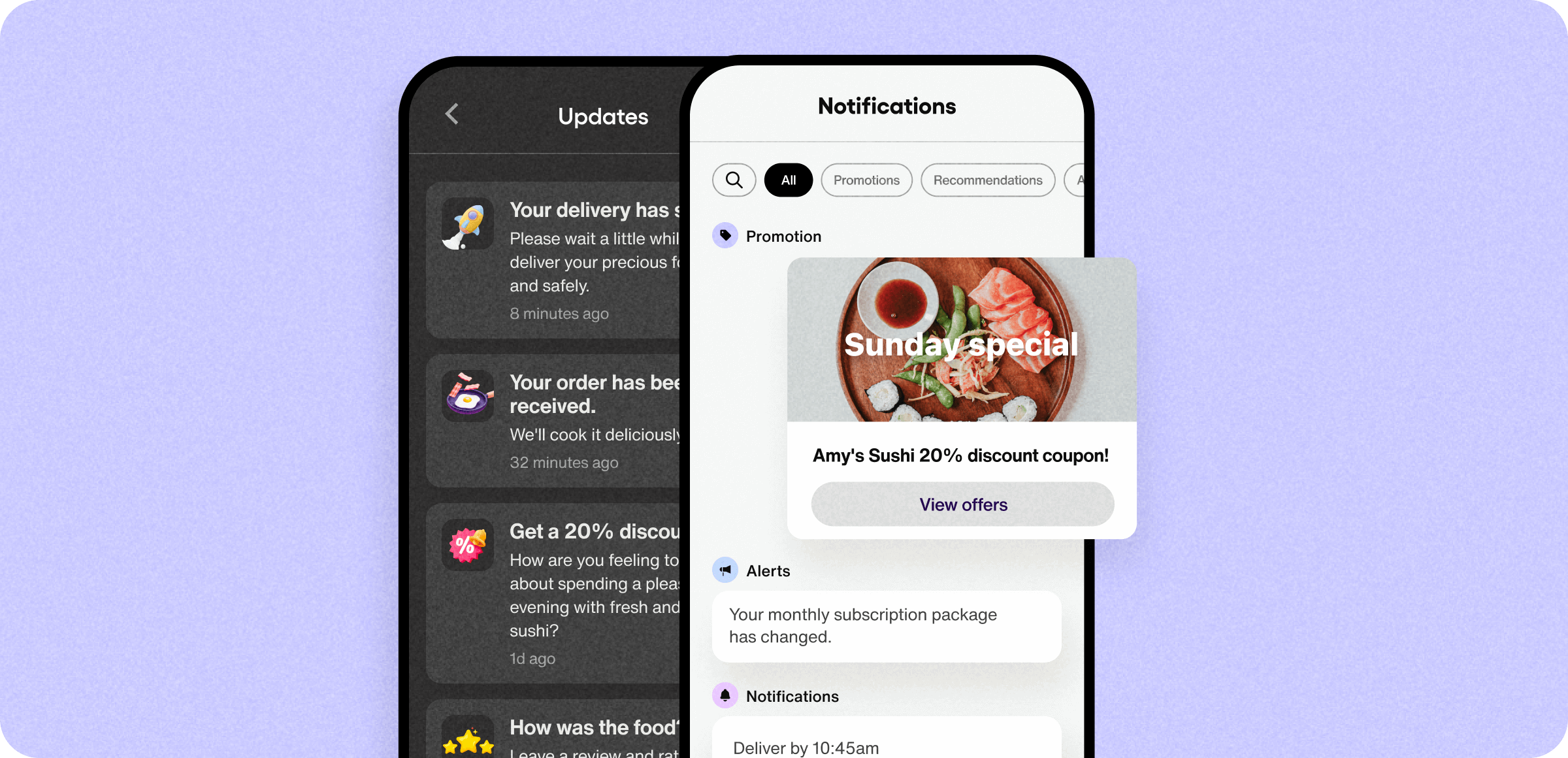 In-app notifications are inherently contextual, appearing directly within the app