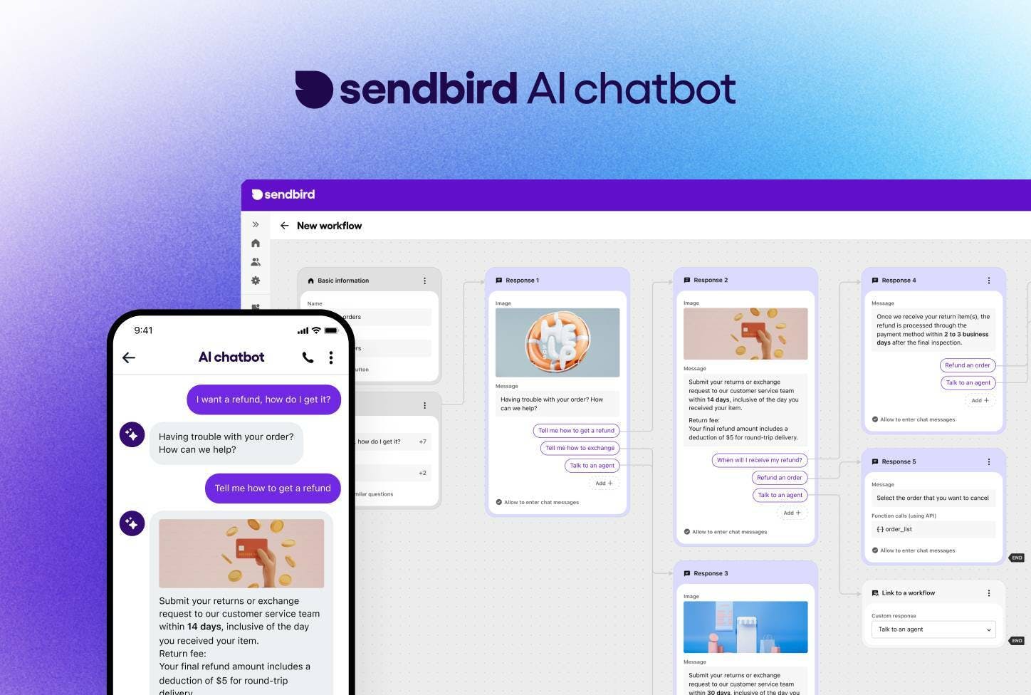 Introducing Sendbird's no code AI chatbot solution