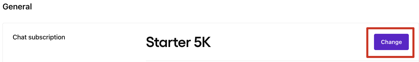 Pricing FAQ change button