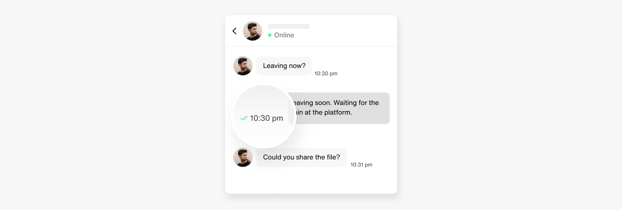 Read receipt conversation analysis