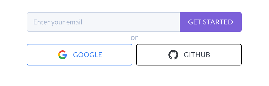 Get started google or github