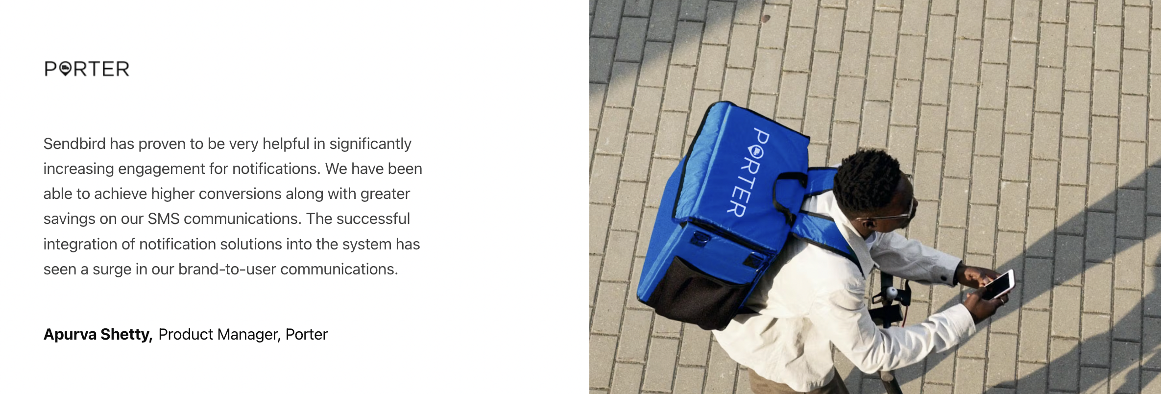 Porter Sendbird Customer