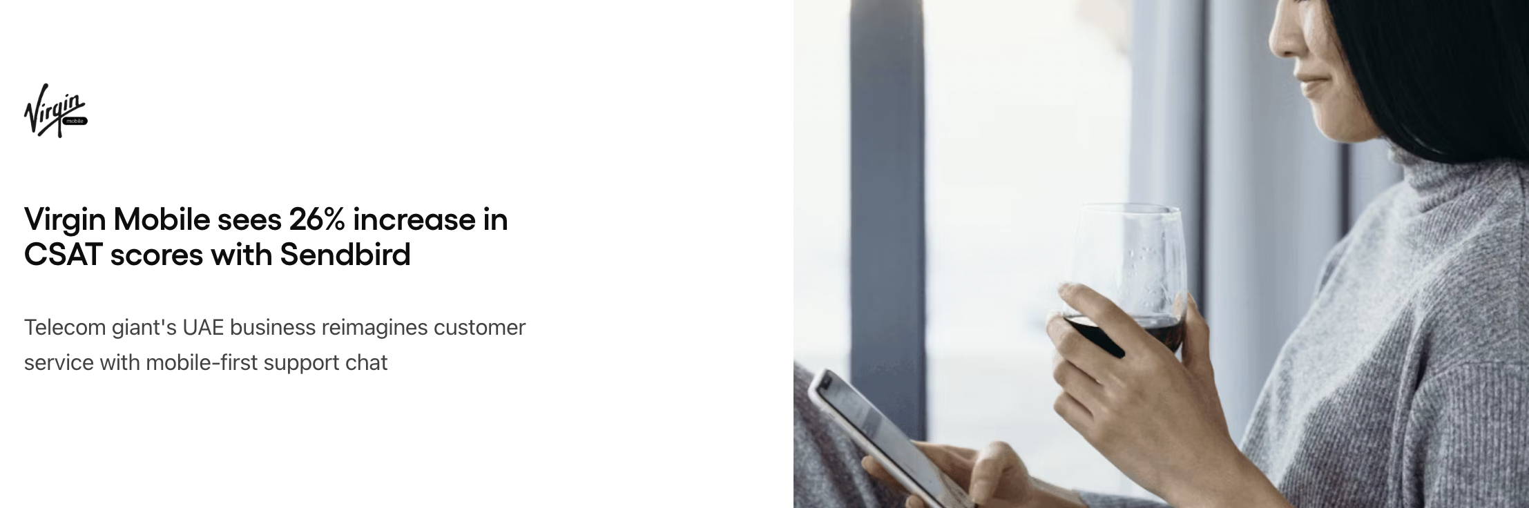 Virgin Mobile CSAT Sendbird customer