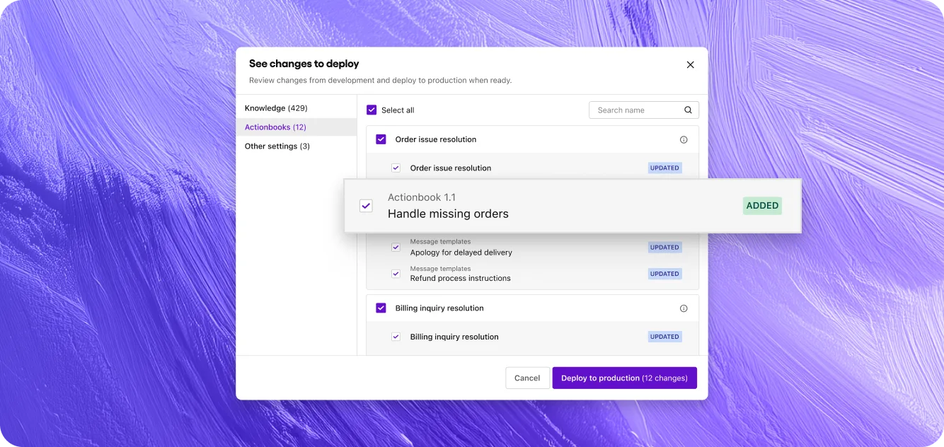Selective deployment and rollback